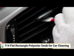 714 Lint Free Flat Square Dacron Cleaning Stick Car Cleaning Polyester Swab untuk Cleanroom