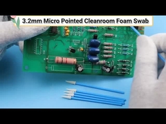 Swab kapas industri dengan ujung tajam untuk semikonduktor