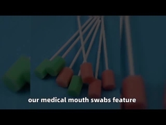 Hexagon Sponge Tipped Disposable Steril Swab OEM Untuk Pembersihan Lidah