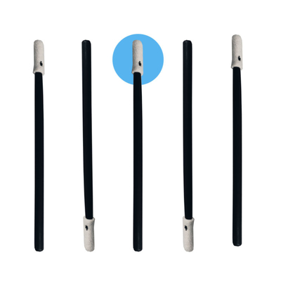 3.2mm Lint Free Small Sponge Head Cleanroom Foam Swab dengan Pegangan Hitam