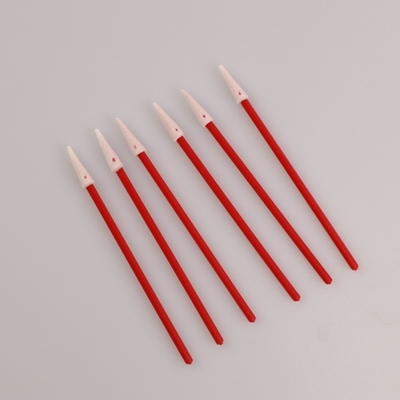 3" Cleanroom Lint Free Pointed Foam Swab Dengan Pegangan Merah