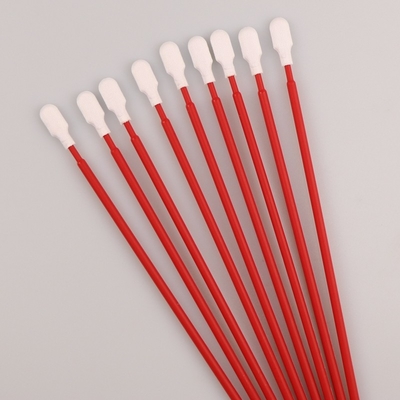 165mm Long Handle Cleanroom Polyester Tip Swab Untuk Pembersihan PCB