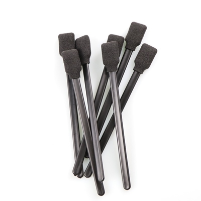 Cleanroom Black Foam Tip Printer Cleaning Swab Dengan Tongkat Spons Persegi