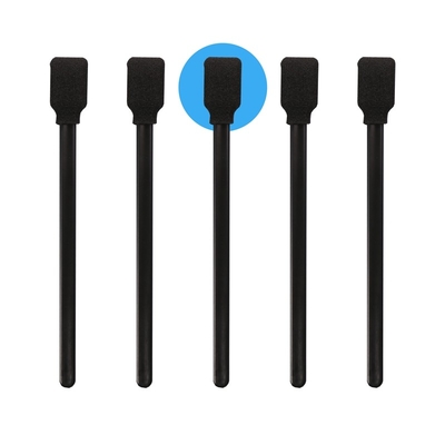 Cleanroom Black Foam Tip Printer Cleaning Swab Dengan Tongkat Spons Persegi