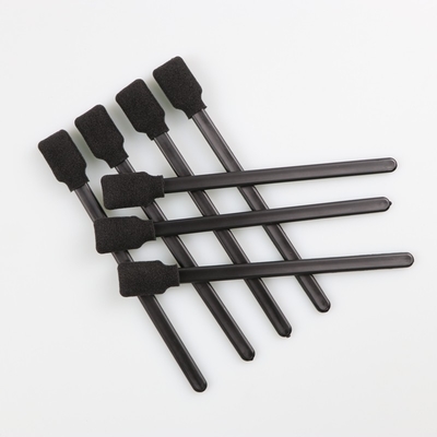 Cleanroom Black Foam Tip Printer Cleaning Swab Dengan Tongkat Spons Persegi