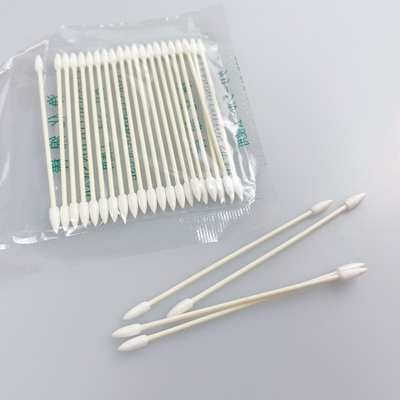 3MM Double Pointy Tipped Swab Dengan Kertas Tongkat Kapas Murni
