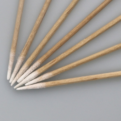 Biodegradable Tongkat Kayu Mini Menunjuk Kapas Untuk Penggunaan Industri