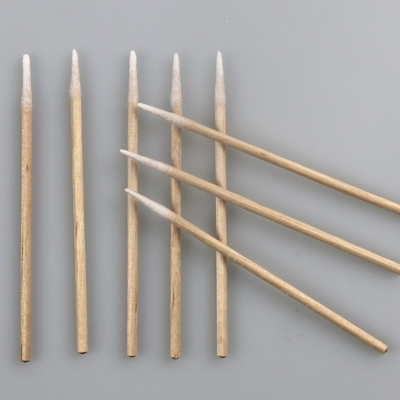 Industri Mikro Menunjuk Kayu Cotton Swab Cleanroom 1mm Ramah Lingkungan