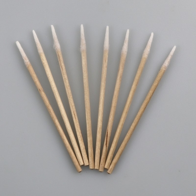 Industri Mikro Menunjuk Kayu Cotton Swab Cleanroom 1mm Ramah Lingkungan