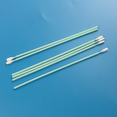 6.4'' Sampel Penyeka Poliester Kecil Diterima Tongkat Pembersih Dacron Rajutan Ganda