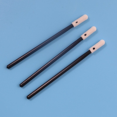 Bulat Mini Kepala Pegangan Hitam Spons Busa Swab 3.2mm Bebas Serat