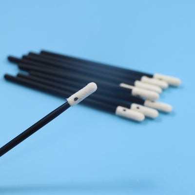 Bulat Mini Kepala Pegangan Hitam Spons Busa Swab 3.2mm Bebas Serat