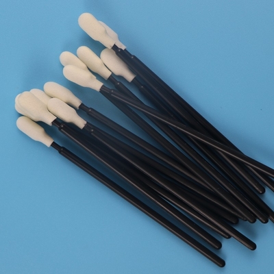 Pegangan Hitam Dayung Kepala Spons Busa Swab Stick 4 "Bebas Serat