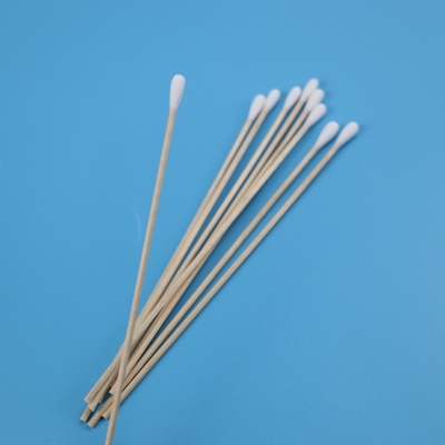 6 "Tongkat Kayu Panjang Cotton Swab Qtips Ramah Lingkungan