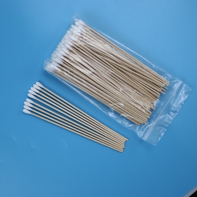 6 "Tongkat Kayu Panjang Cotton Swab Qtips Ramah Lingkungan