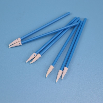 Pembersih Cetakan Presisi Mikro Menunjuk Ujung Busa ESD Cleanroom Swab 3.2mm Bebas Serat