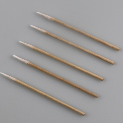 Tongkat Kayu Micro Pointed Cotton Swab 1mm Lint Free Untuk Membersihkan