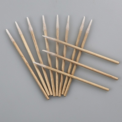 Tongkat Kayu Micro Pointed Cotton Swab 1mm Lint Free Untuk Membersihkan