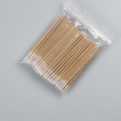 Tongkat Kayu Micro Pointed Cotton Swab 1mm Lint Free Untuk Membersihkan