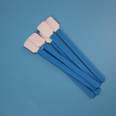 TX714 Lint Free Double Layers Blue Handle Polyester Swab untuk Cleanroom