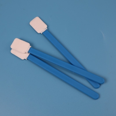 TX714 Lint Free Double Layers Blue Handle Polyester Swab untuk Cleanroom
