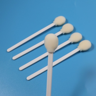 5 "Lint Free Large Round Foam Tipped Cleanroom Swab With Plastic Handle