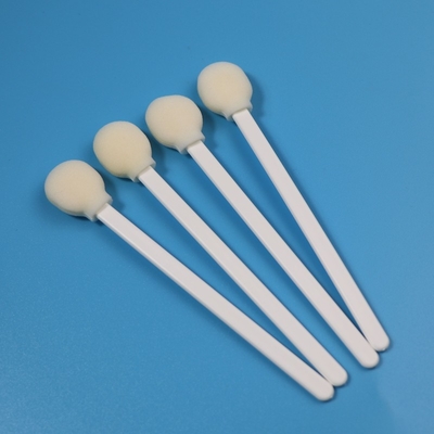 5 "Lint Free Large Round Foam Tipped Cleanroom Swab With Plastic Handle