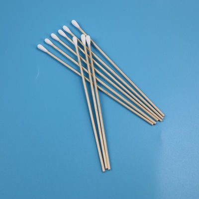 6 "Cotton Bud Swab Tongkat Kayu Panjang Ramah Lingkungan Untuk Penggunaan Sehari-hari