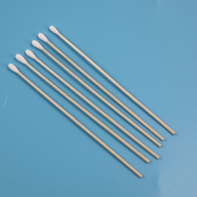 6 "Cotton Bud Swab Tongkat Kayu Panjang Ramah Lingkungan Untuk Penggunaan Sehari-hari