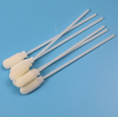 ABS Stick 10cm Ujung Busa Bulat Besar Pakai Sampling Swab Steril