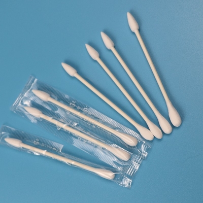 Individual Wrapped Paper Stick Round And Pointed Cotton Swab Untuk Perawatan Pribadi