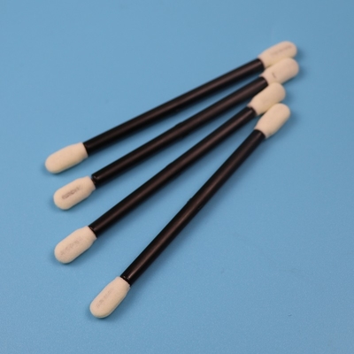 Gagang Hitam Ujung Busa Ujung Ganda Cleanroom Swab Free Lint
