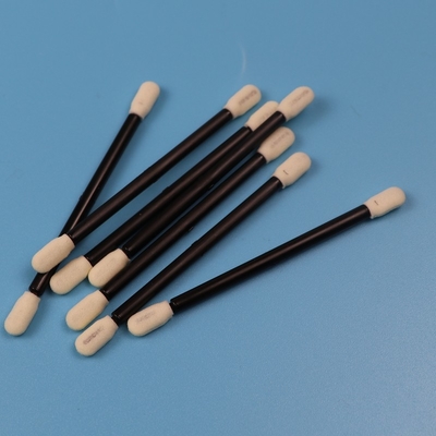 Gagang Hitam Ujung Busa Ujung Ganda Cleanroom Swab Free Lint