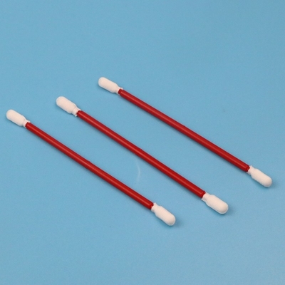 Lint Free Double Ended Non-Reusable Cleanroom Dacron Polyester Swab Dengan Red PP Stick