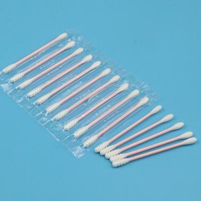Eco-Friendly Individual Wrapped Round Dan Spiral Cotton Swab Untuk Menghapus Makeup