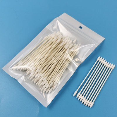 Tongkat Kertas Ramah Lingkungan 3mm Qtips Kosmetik Kapas Berujung Ganda Untuk Menghapus Riasan