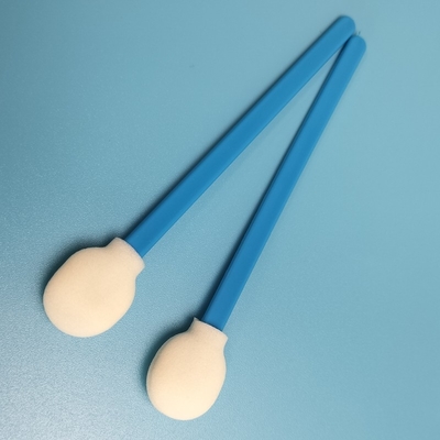 Swab Pembersih Industri Bebas Lint Stick Biru Bulat Swab Sponge Foam Untuk Kamar Bersih
