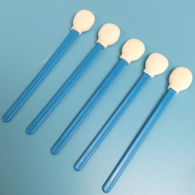 Swab Pembersih Industri Bebas Lint Stick Biru Bulat Swab Sponge Foam Untuk Kamar Bersih