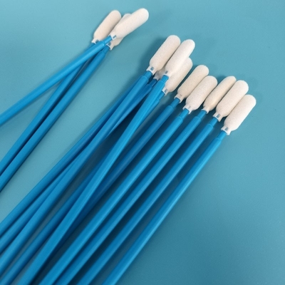 TX740 Digital Printer Bubuk Pembersih Swabs Lint Bebas Hijau Long Handle Untuk Kamar Bersih