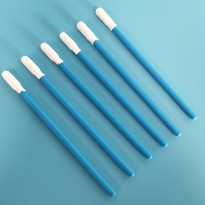 TX743 Pembersihan Pabrik Bebas Lint Micro Round Dacron Polyester Swab Untuk Kamar Bersih