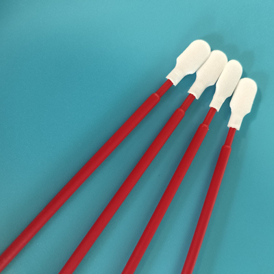 TX761 Non-Abrasif Merah PP Stick Paddle Head Polyester Swabs PCB Pembersih Swab Untuk Cleanroom