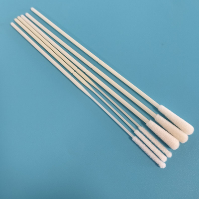 ABS Stick Flocked Nylon Nasal Swab Sampel Pengumpulan Swab Dengan Titik Patah Dibungkus Secara Individual