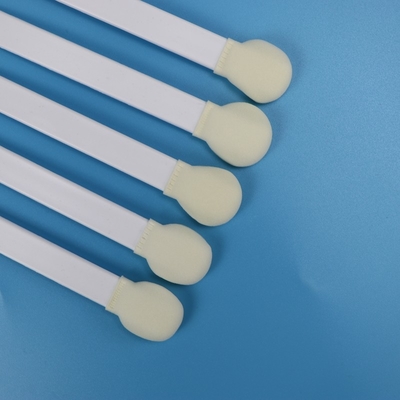 Disposable Putih PP Stick Foam Tip Swabs Besar Bulat Sponge Stick Foam Kepala Medical Swab