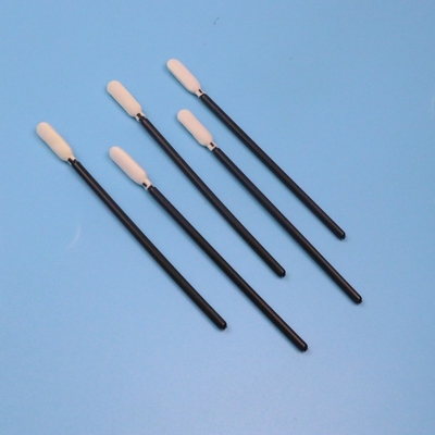 TX746 Low Particle Out Black Handle Sponge Foam Tip Cleanroom Swab Untuk Pembersihan Printer