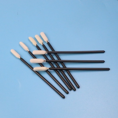 TX746 Low Particle Out Black Handle Sponge Foam Tip Cleanroom Swab Untuk Pembersihan Printer