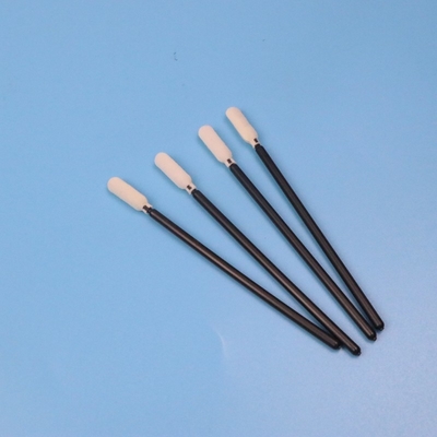 TX746 Low Particle Out Black Handle Sponge Foam Tip Cleanroom Swab Untuk Pembersihan Printer