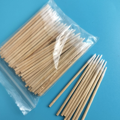 Satu kali pakai Kayu Stick Micro Pointed Qtips Swab Katun Untuk Tato