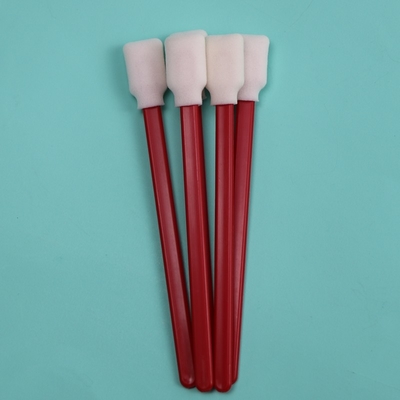 707 Lint Free Rectangle Sponge Stick Printer Foam Cleaning Swabs dengan Genggam Merah
