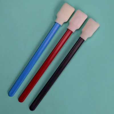 707 Lint Free Rectangle Sponge Stick Printer Foam Cleaning Swabs dengan Genggam Merah