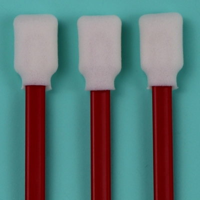 707 Lint Free Rectangle Sponge Stick Printer Foam Cleaning Swabs dengan Genggam Merah